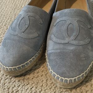 CC Suede Espadrilles in Powder Blue. Size 39 / US 8.5